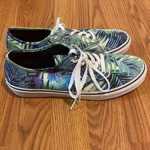 Vans Women's Tropical Print Sneakers - Blue and Green